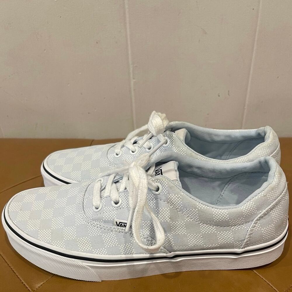 Vans Women's Doheny Light Blue Checkerboard Skate Shoe 90s Sneakers Size 9.5 - Picture 5 of 8